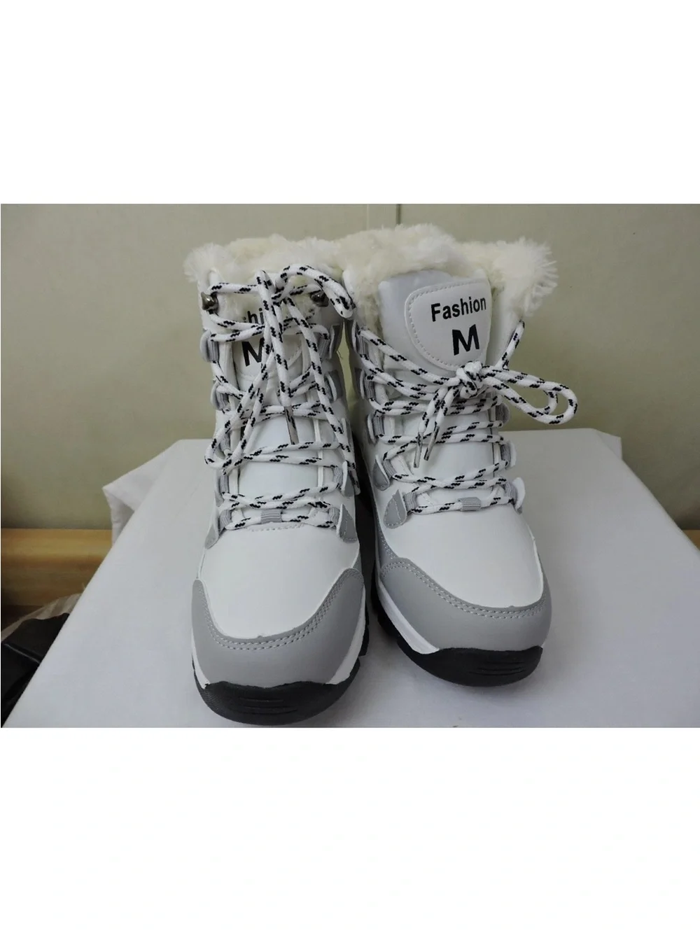 Fashion M White Women's Snow Boots Really Cute Size 35 (US 5.5) Warm Boots ...